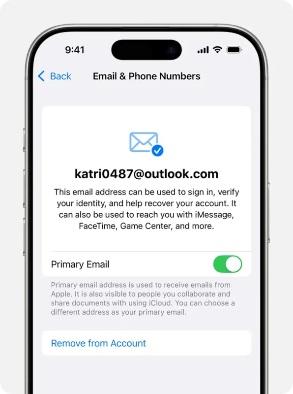 Đăng nhâp email để khôi phục mật khẩu iCloud
